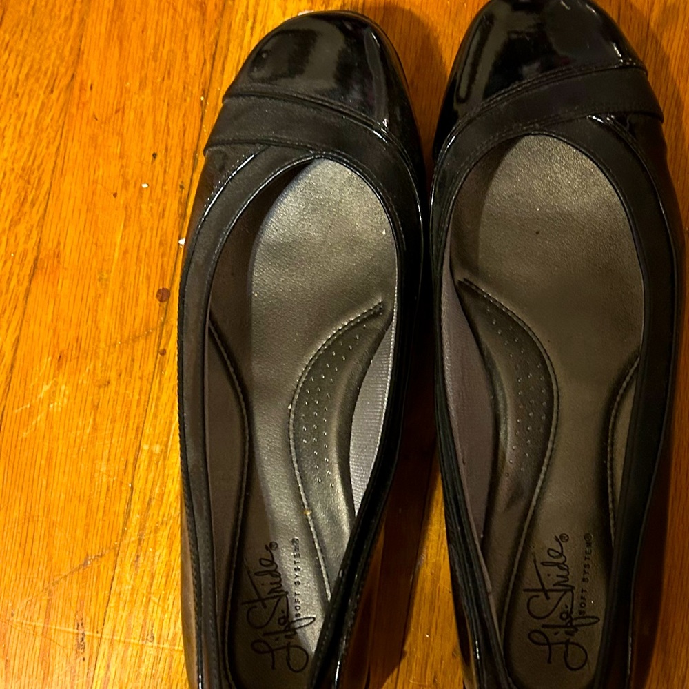 Both pairs of shoes were only wore once. Top is black and shimmery never worn.